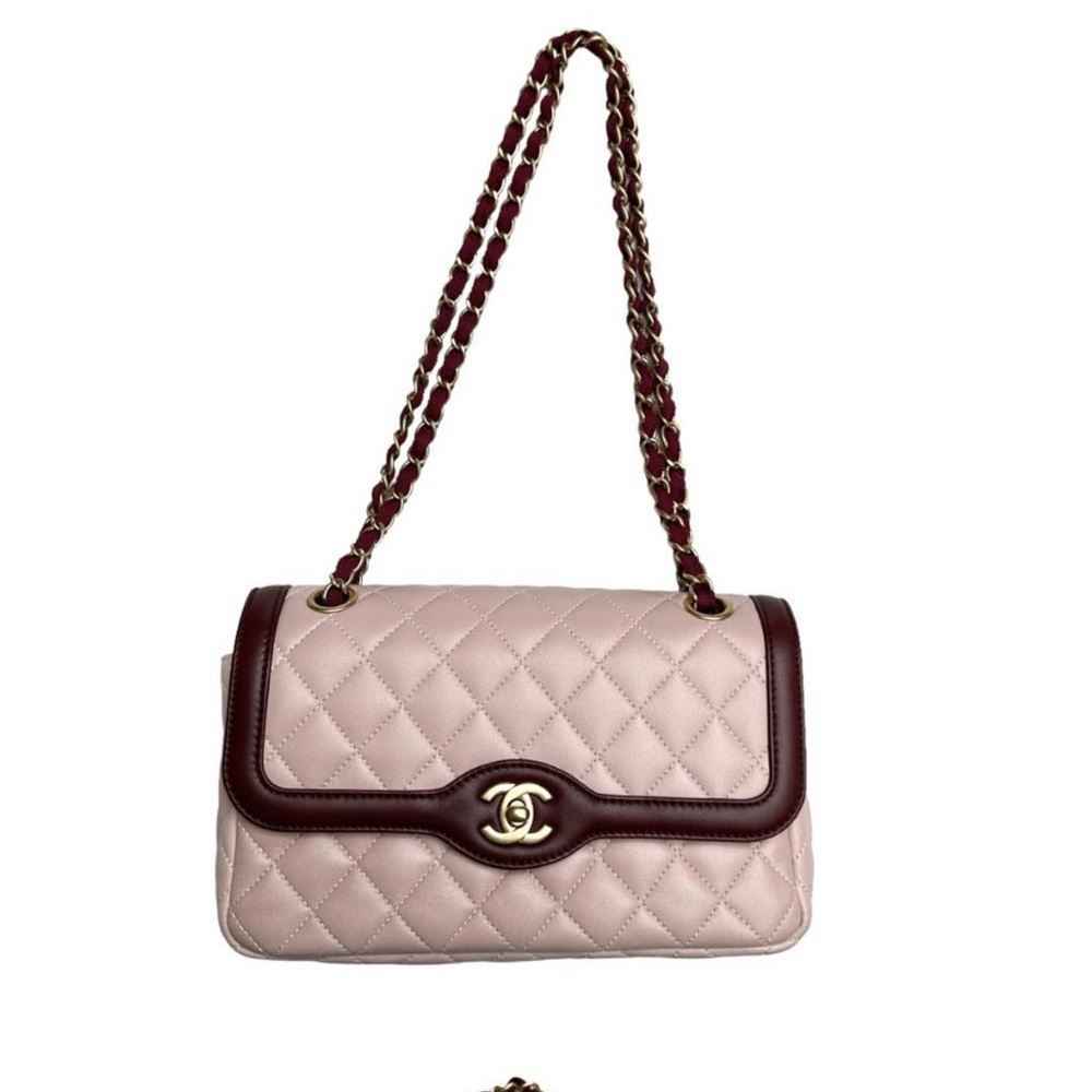 Chanel Mademoiselle Flap Bag - Burgundy & Pink